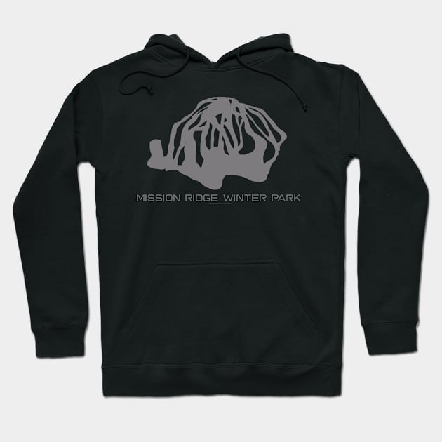 Mission Ridge Winter Park Resort 3D Hoodie by Mapsynergy